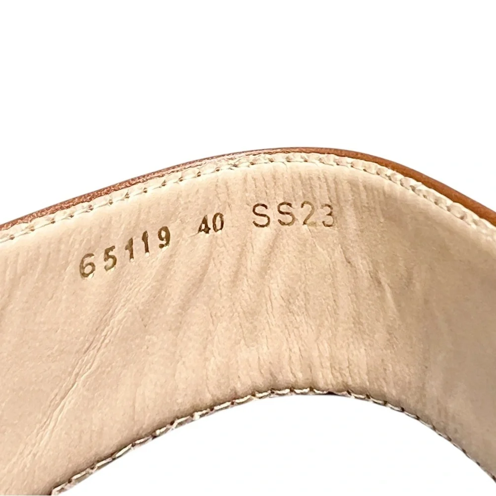 L.K. Bennett Misty Tan Leather and Cork Platform Sandals Euro Size 40 New NWT
